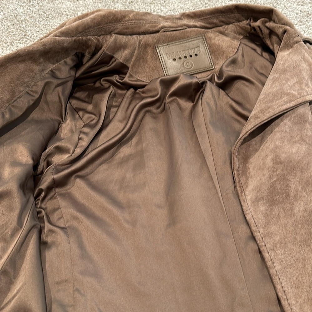 Tan suede moto jacket - Picture 4 of 5